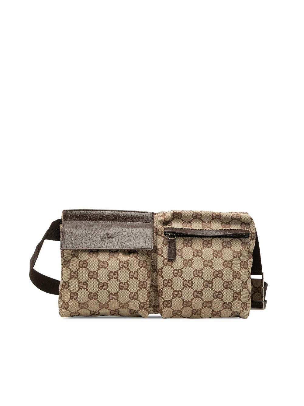 Gucci Gg Canvas Double Pocket Belt Bag #362546G60B